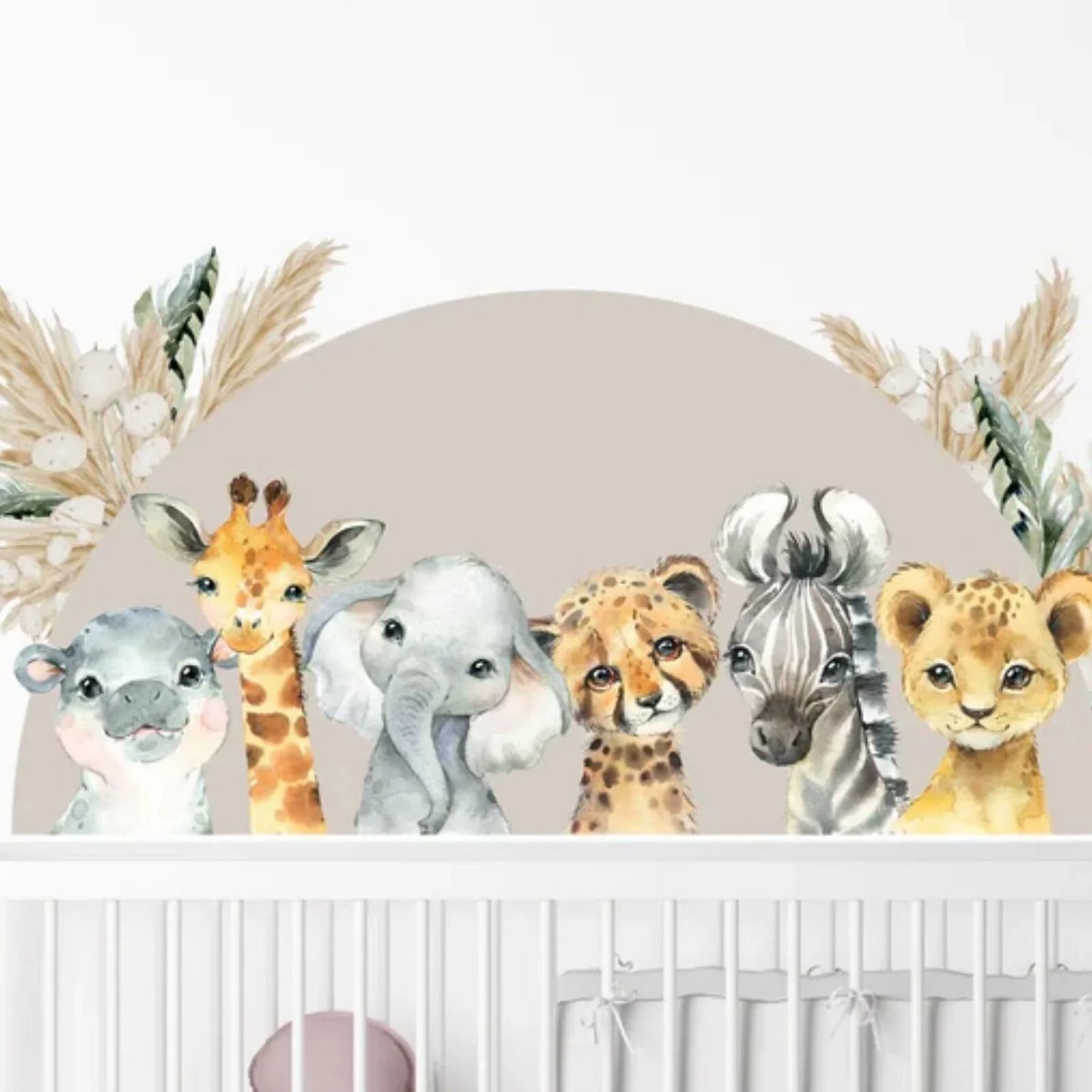 Live Vida Baby Safari Semi-Circle Large Wall Sticker