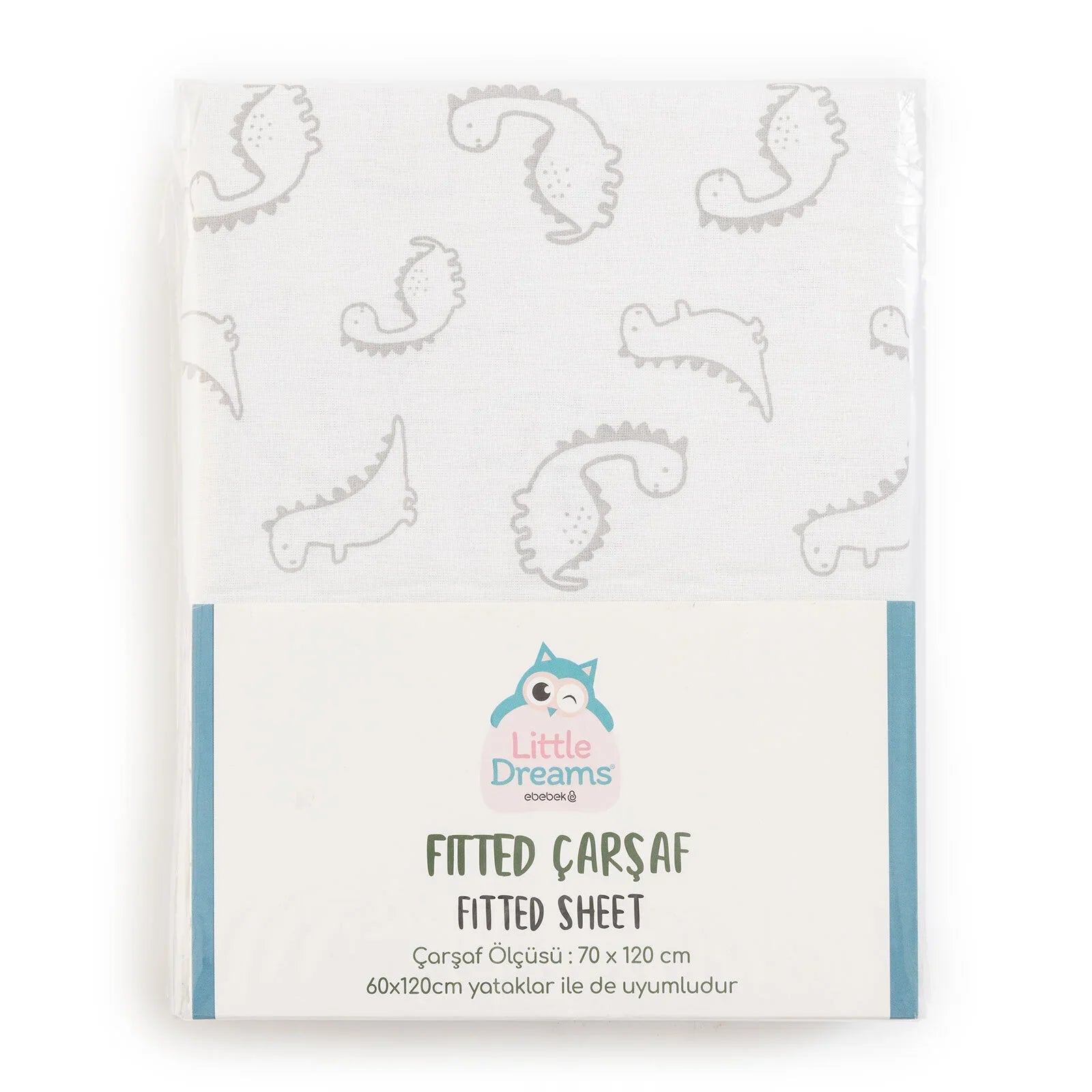 Little Dreams Boy Baby Crib Sheet - Grey