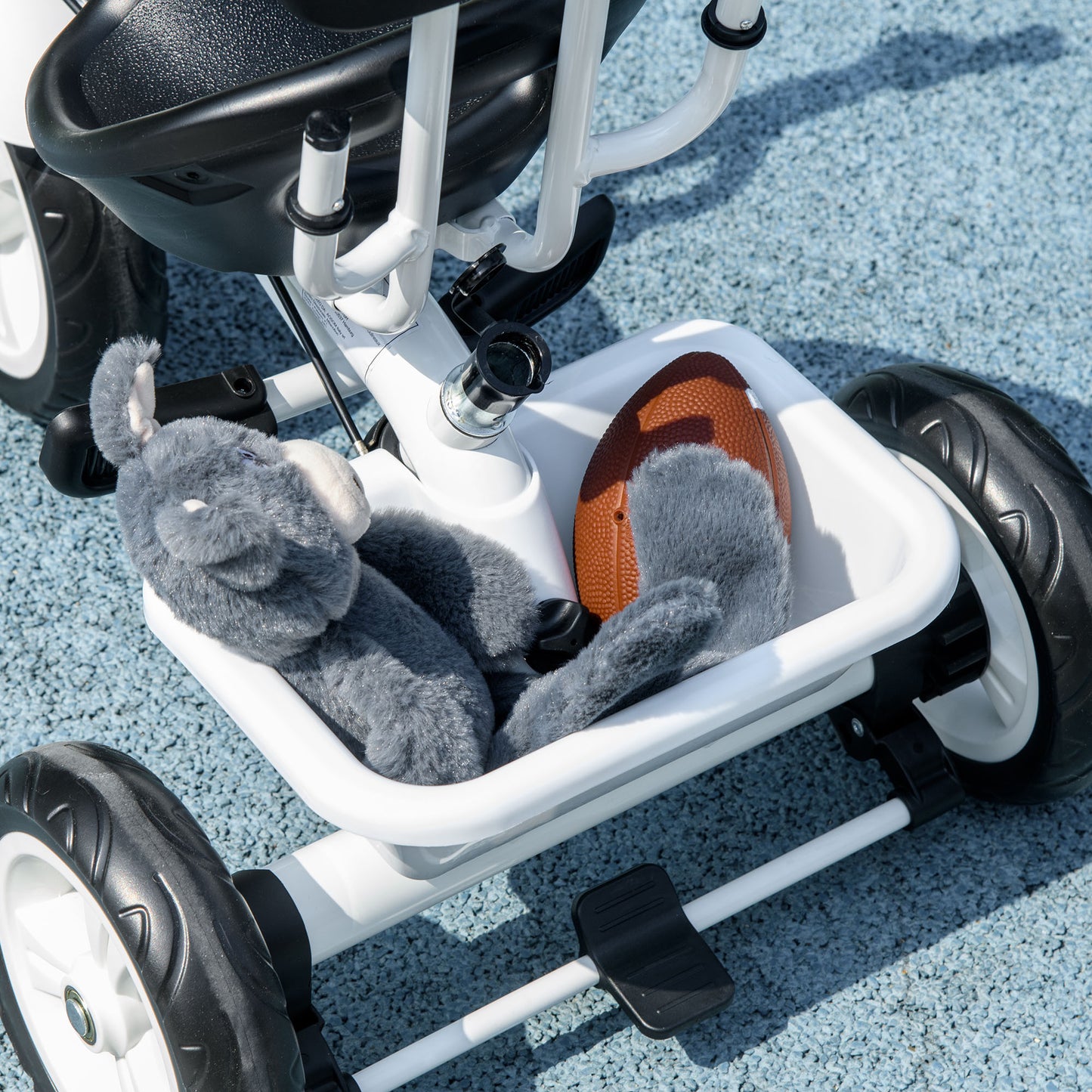 4 in 1 Tricycle for Kids with 5-point harness straps, Removable Canopy, Blue | HOMCOM-6