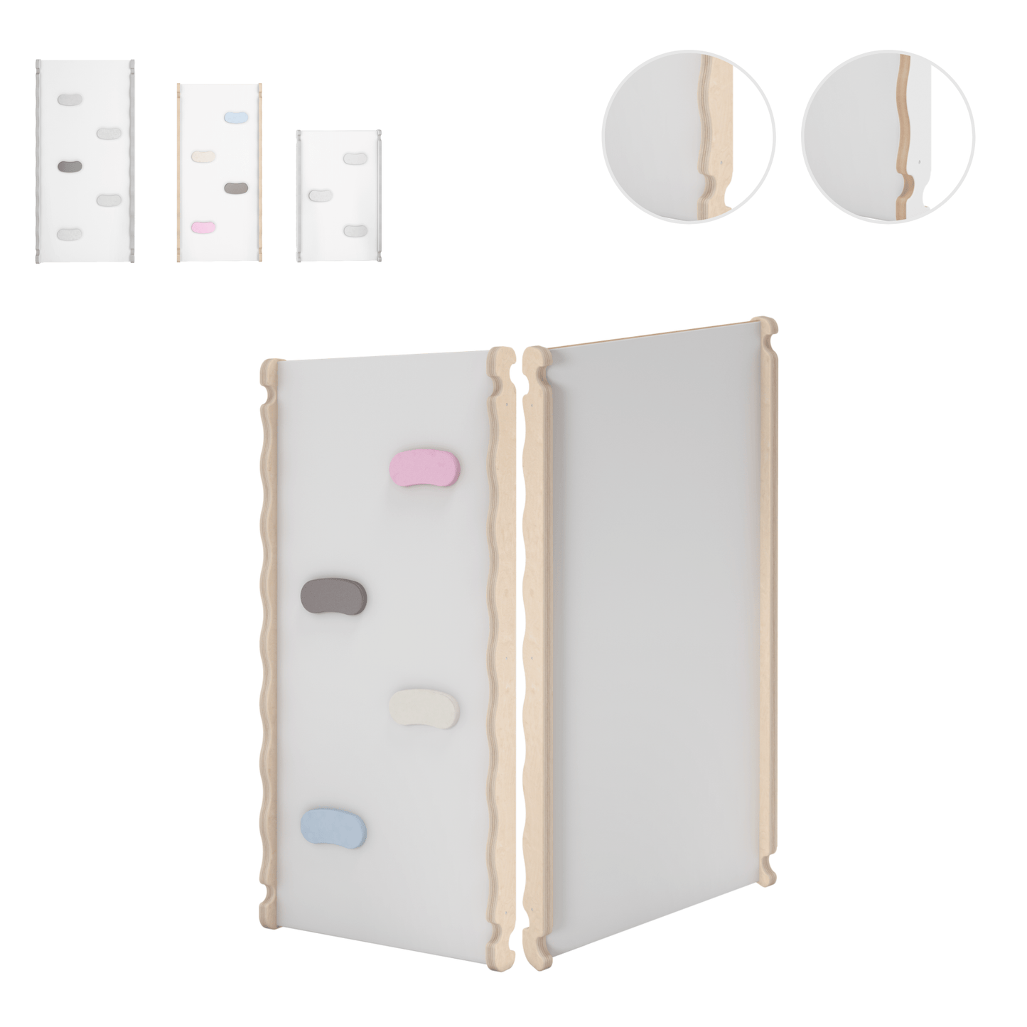 MAMOI® Wooden slide for climbing frame, Indoor baby gym accessories for kids, Small and big toddler slide for climbing triangle, Outdoor child's slides for garden, Childrens montessori toys-0