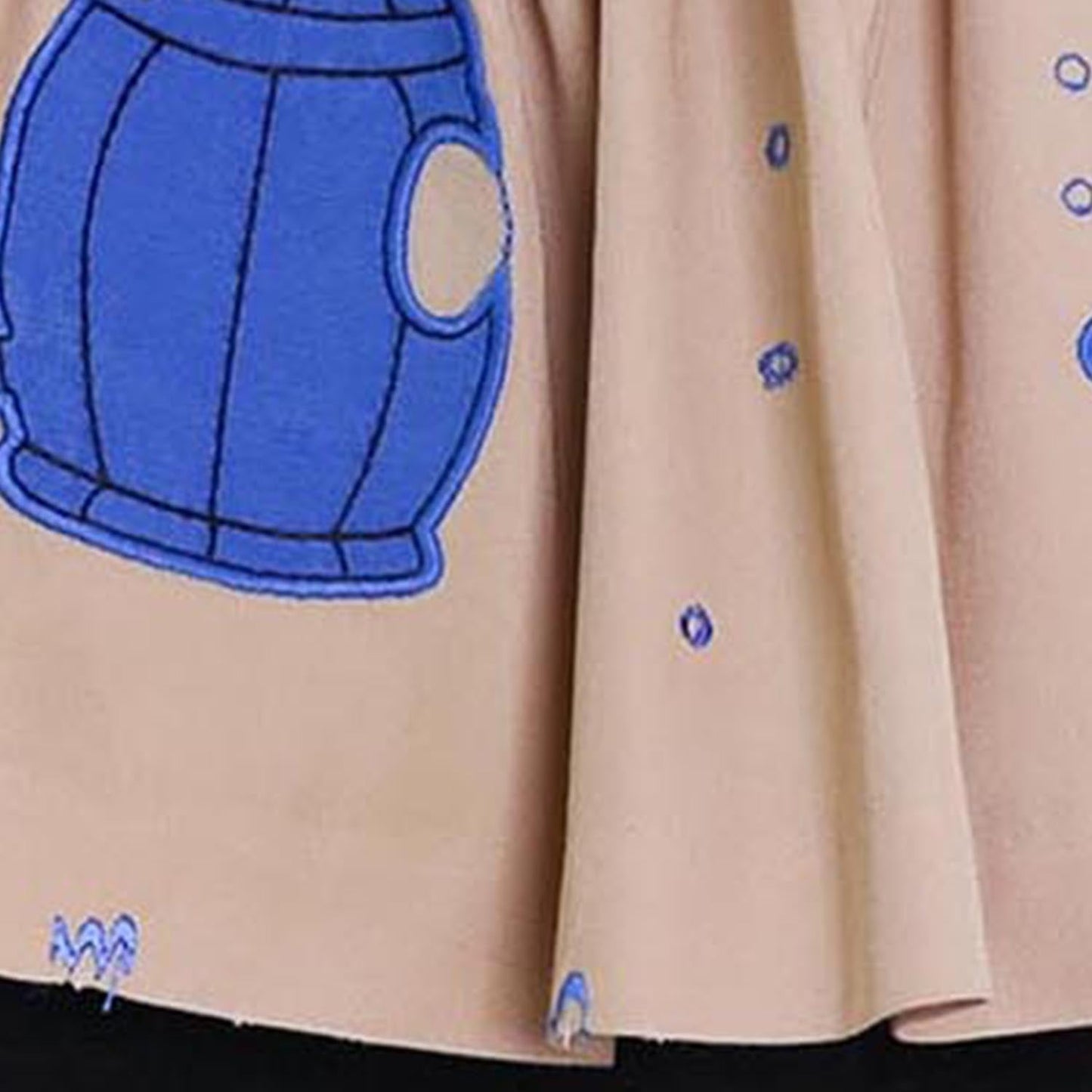 MAGIC MENDING PRELOVED Beige Cotton Skirt with Submarine, 2 years-2