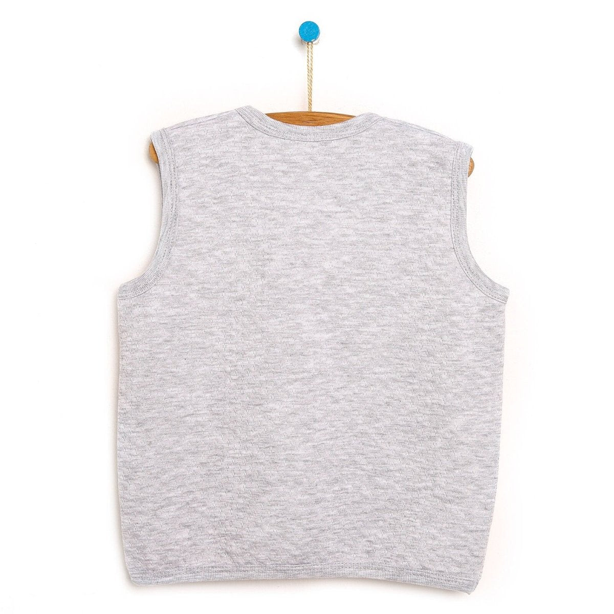 HelloBaby Basic Baby Boy Quilted Vest - Grey Melange