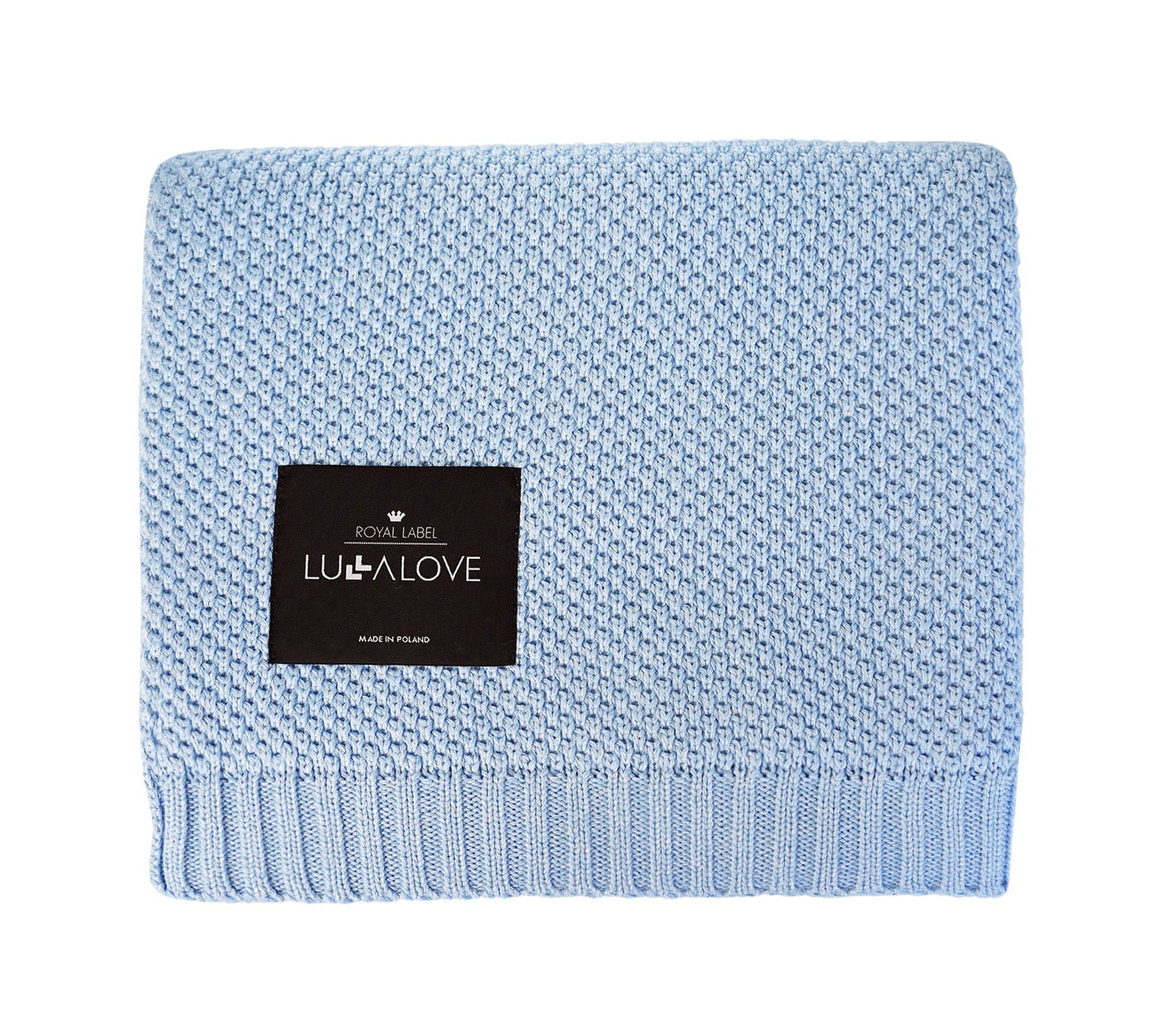 Bamboo baby blanket - Baby Blue - Macaroon knit