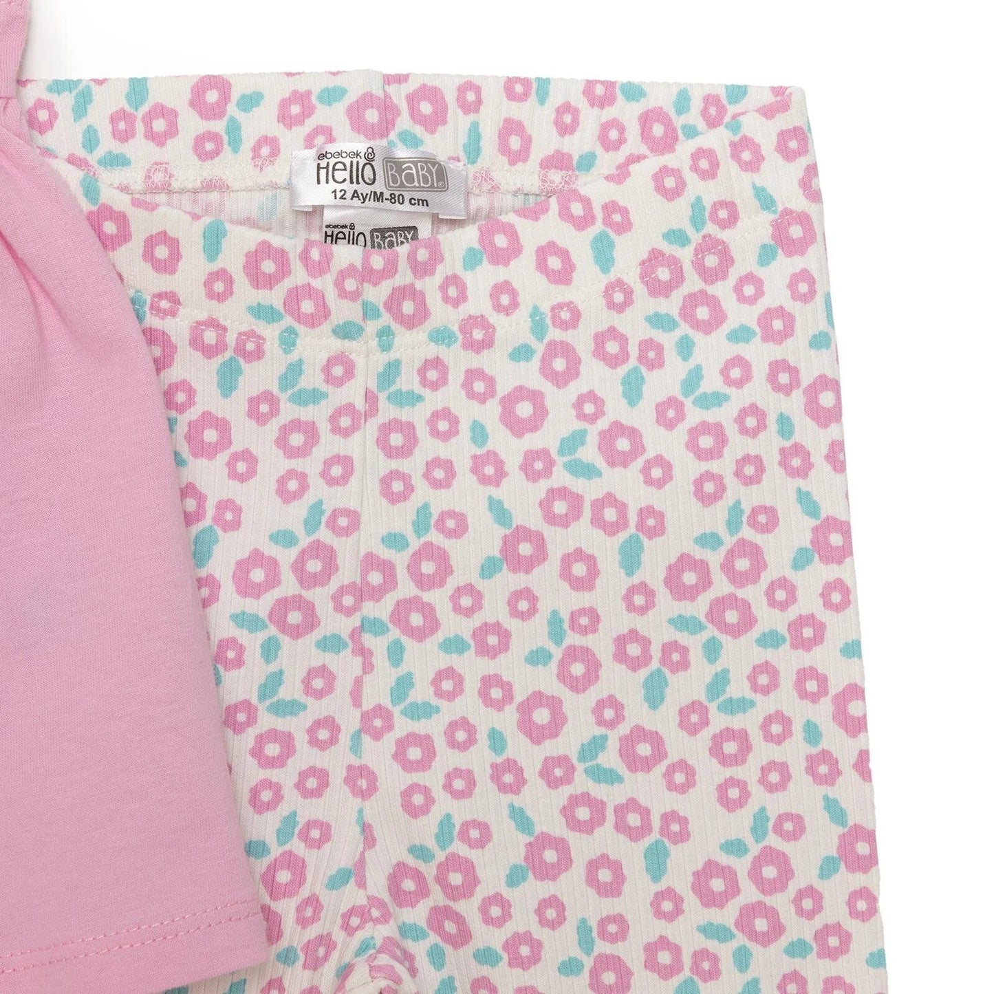 HelloBaby Baby Girl Tight & T-shirt - Mauve