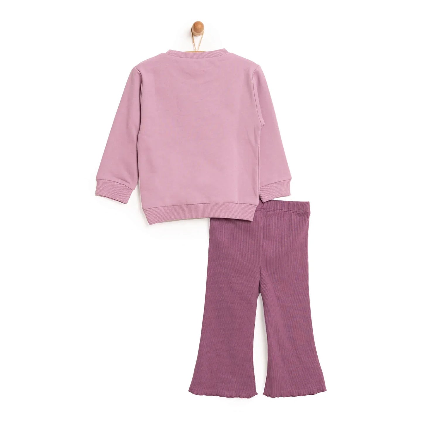 HelloBaby Baby Girl Sweatshirt Footless Bottom - Purple