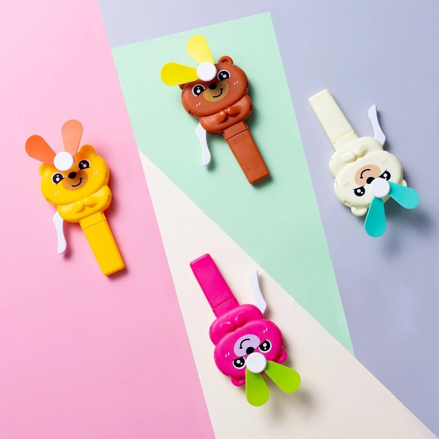 HZTB Teddy Hand Fan Assorted