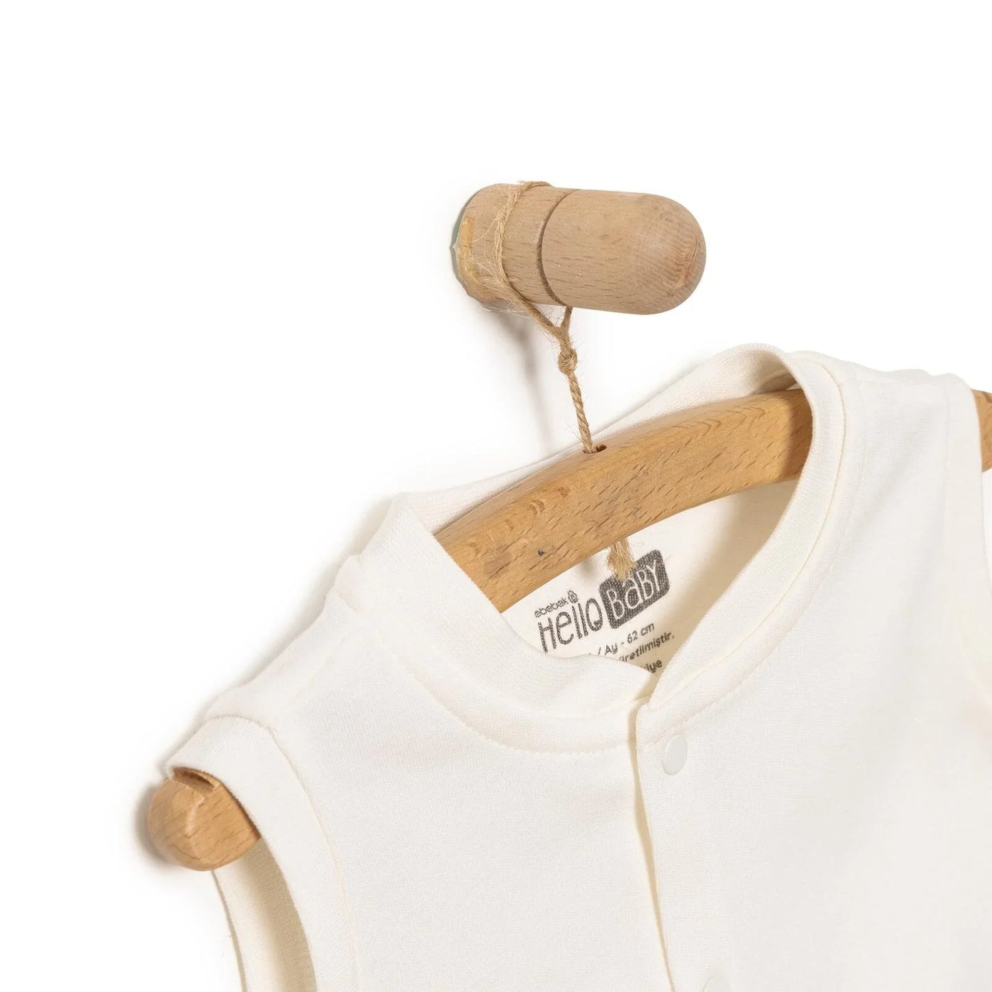 HelloBaby Baby Boy Ribbed Cardigan - Ecru