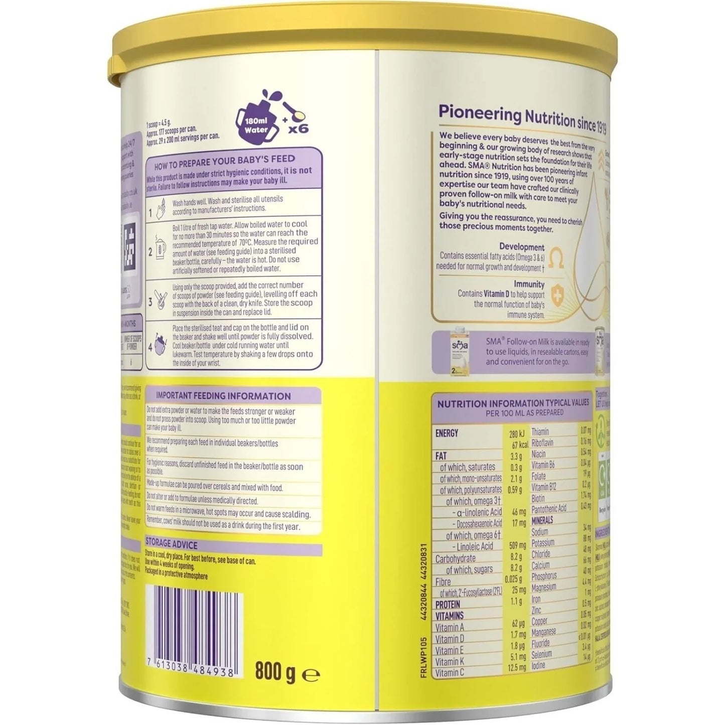 SMA Pro 2 Follow On Milk Formula 6+ months 800g