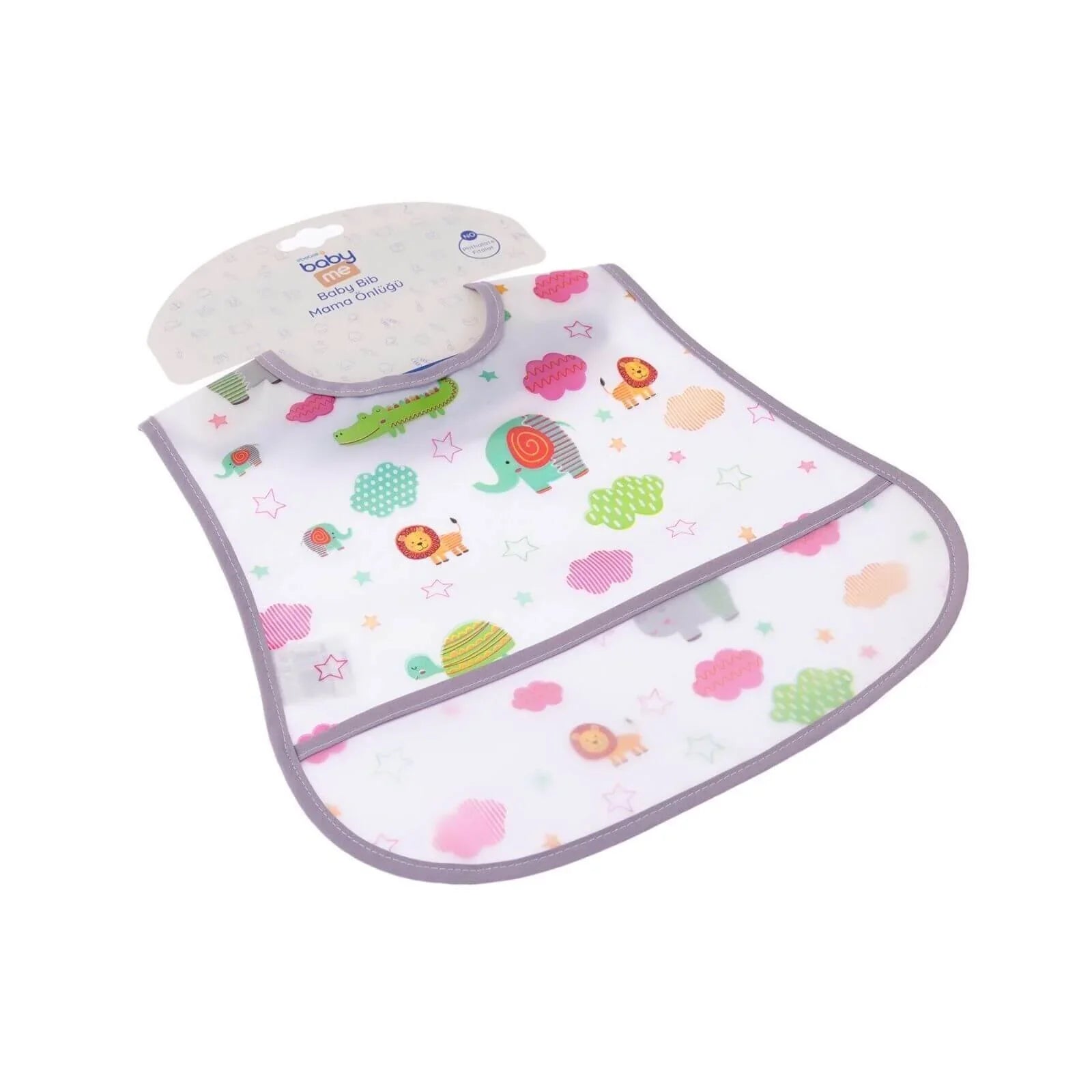 baby me Smart Patterned Baby Feeding Bib