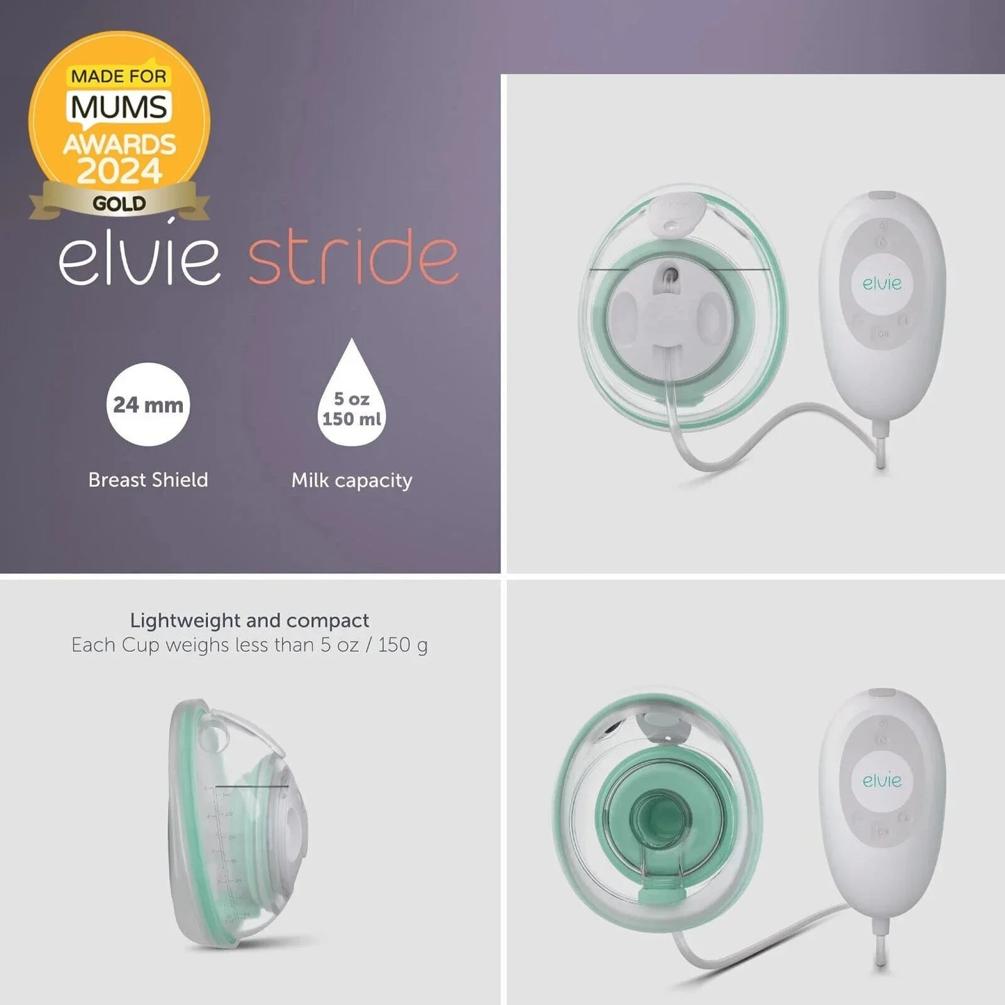 Elvie Stride Hands Free Single Electric Breast Pump