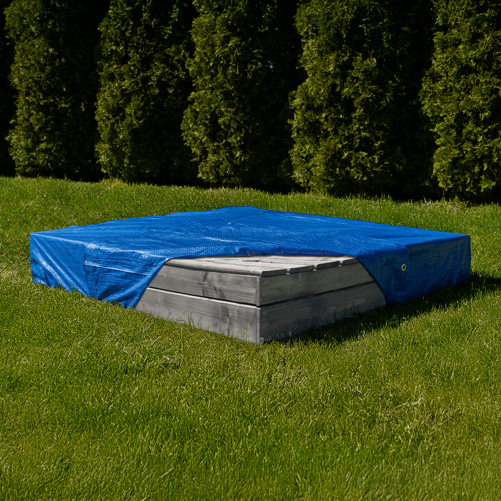 MAMOI Sandbox with cover 120x120 Sandbox Impregnated Sandbox with benches Wooden toy cover Benches 150x150-5