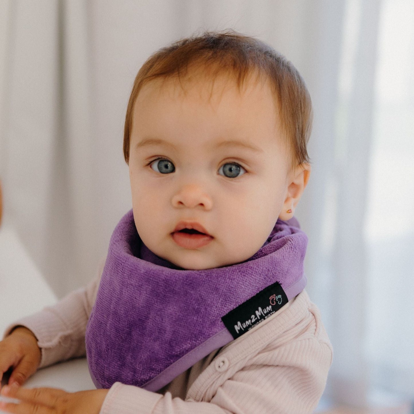 3 PACK - Mum 2 Mum Bandana Style Baby Bibs - Cerise / Purple / Baby Pink - mezetto Baby&More Baby&More