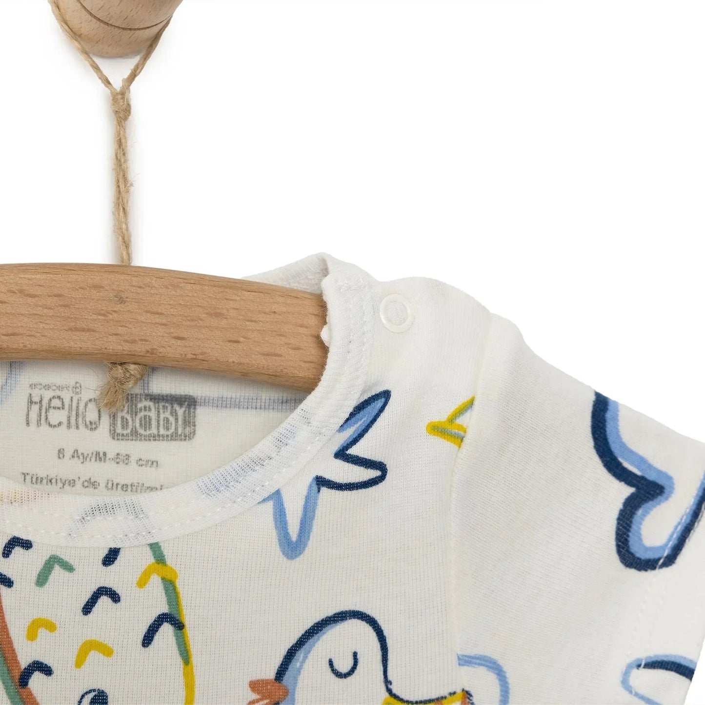 HelloBaby Baby Boy Short Sleeve Body 2 pcs - Navy Blue