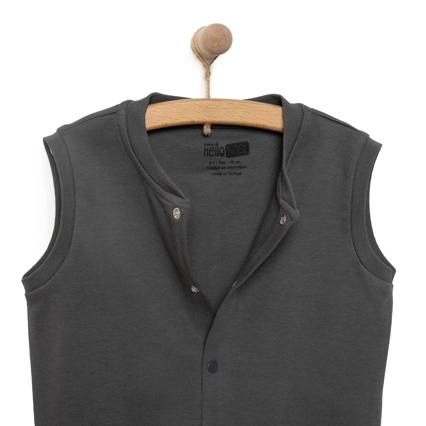 HelloBaby Baby Boy Ribbed Cardigan - Dark Grey