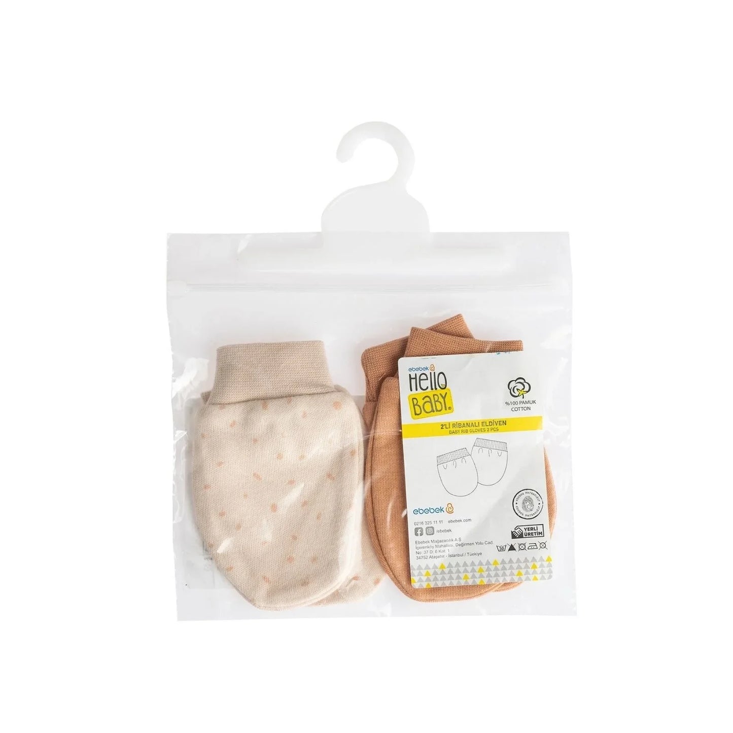 HelloBaby Yenidoğan Eldiven - Salmon