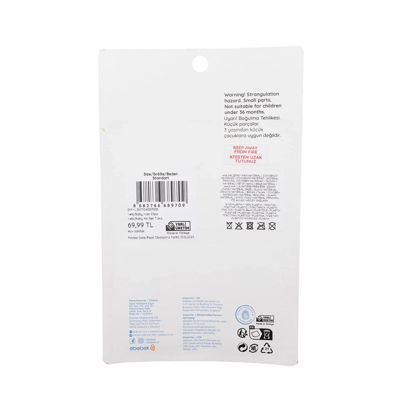 HelloBaby Hair Clips - Printed