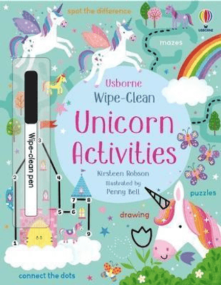 Wipe-Clean: Unicorn Activities – Kirsteen Robson – Usborne Publishing – kitap kapağı