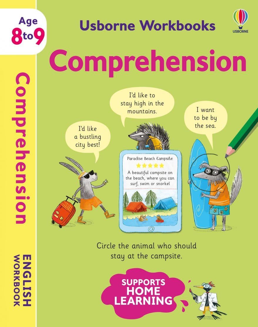 Usborne Workbooks Comprehension 8-9 – Caroline Young – Usborne Publishing – kitap kapağı