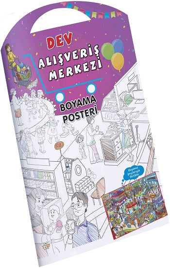 Alışveriş Merkezi Dev Boyama Posteri – Kolektif – 0-6 Yaş Yayınları – kitap kapağı