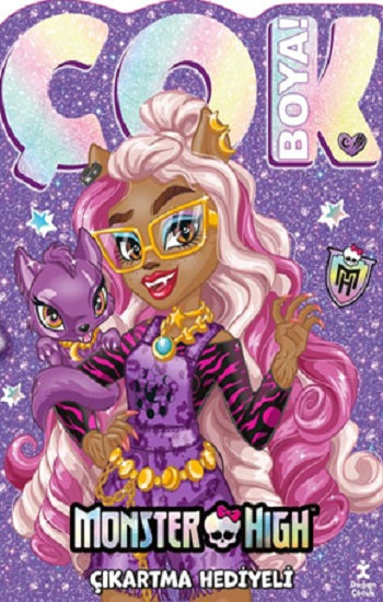 Monster High –  Çok Boya! çıkartmalı dev boyama kitabı – Kolektif – Doğan Çocuk – kitap kapağı