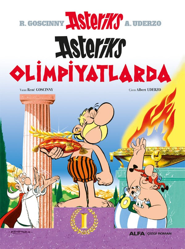 Asteriks Olimpiyatlarda – Rene Goscinny – Alfa Yayınları – kitap kapağı