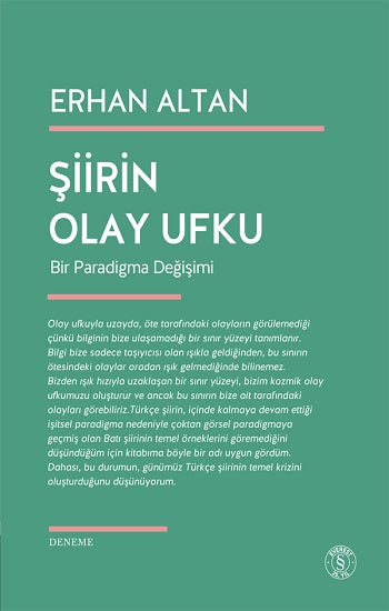 Şiirin Olay Ufku – Erhan Altan – Everest Yayınları – kitap kapağı