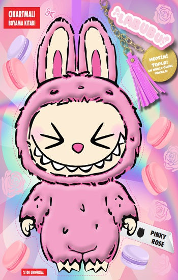 Labubu Pinky Rose Çılgın Koleksiyon – Çıkartmalı Boyama Kitabı – Kolektif – Doğan Çocuk – kitap kapağı