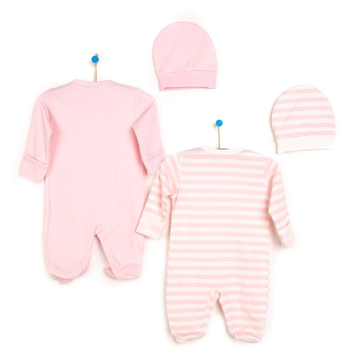 HelloBaby Newborn Baby Girl Striped 2-Pairs