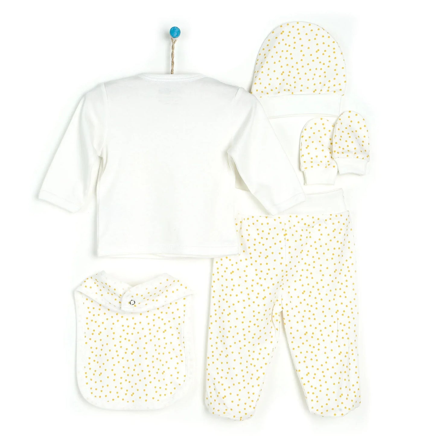 HelloBaby Sunshine 5-Piece Newborn Starter Set - Ecru - Ecru