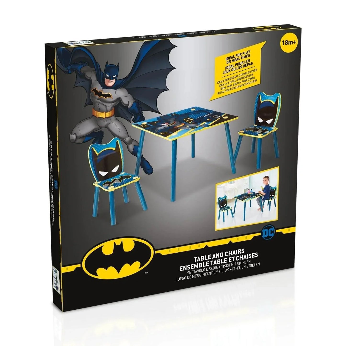 Hello Home Kids Table and 2 Chairs Set - Batman
