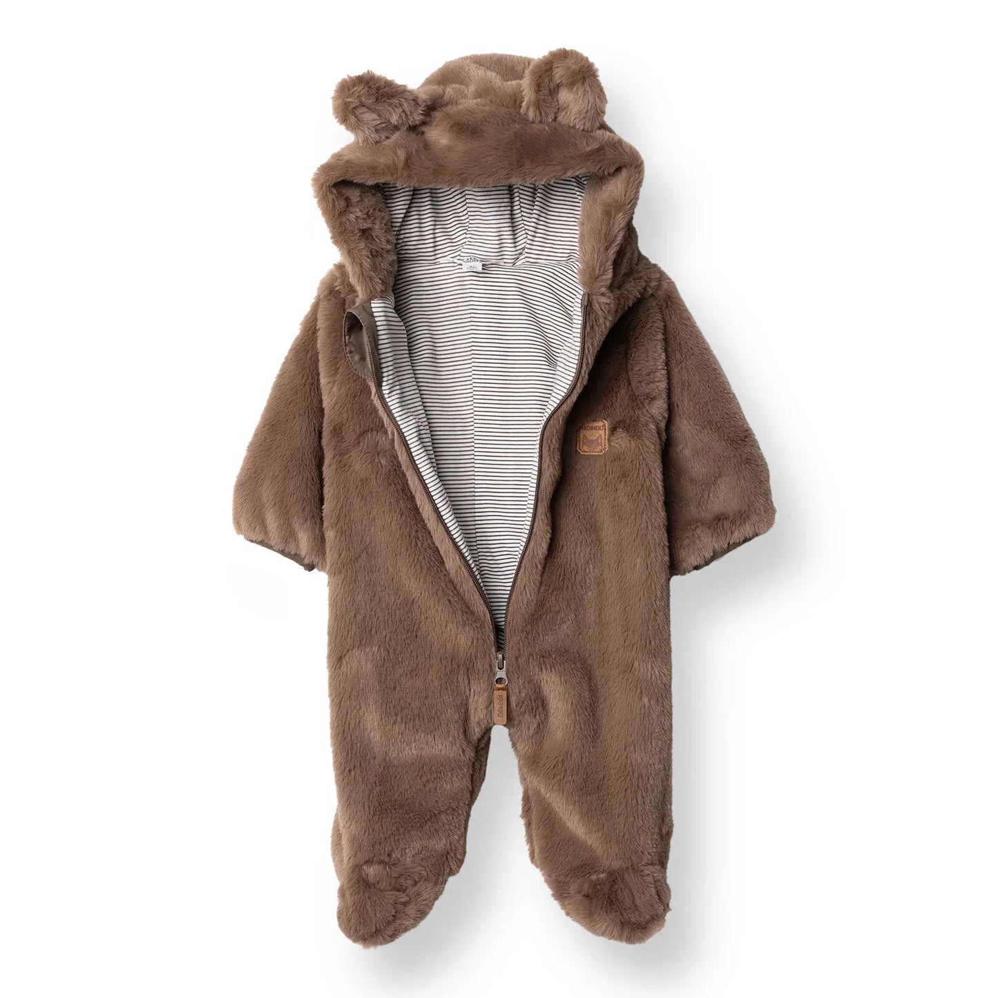 Midimod Newborn Welsoft Footed Jumpsuit - Brown