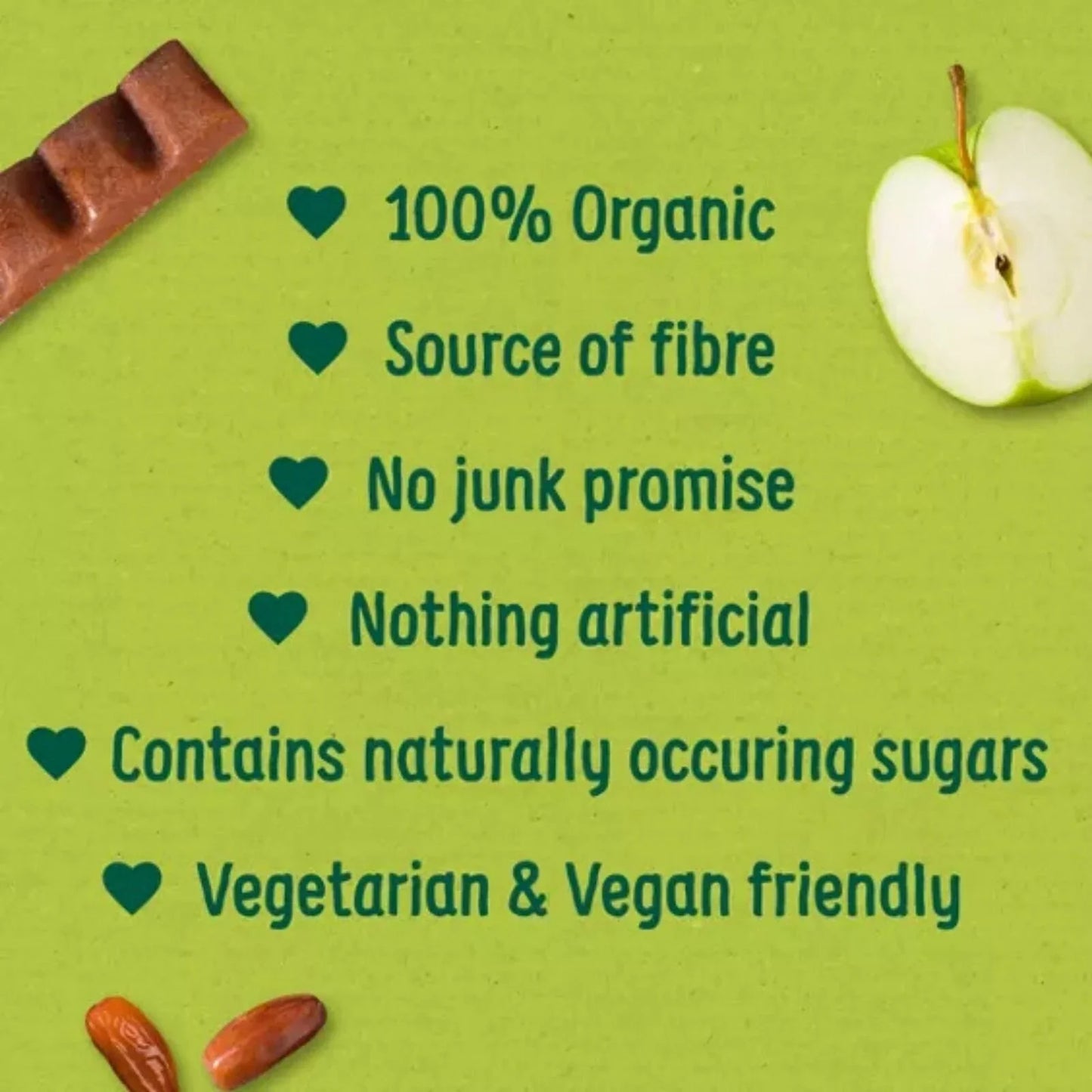 Organix Apple & Date Chunky Fruit Bar 12+ months 102g (6x17g)