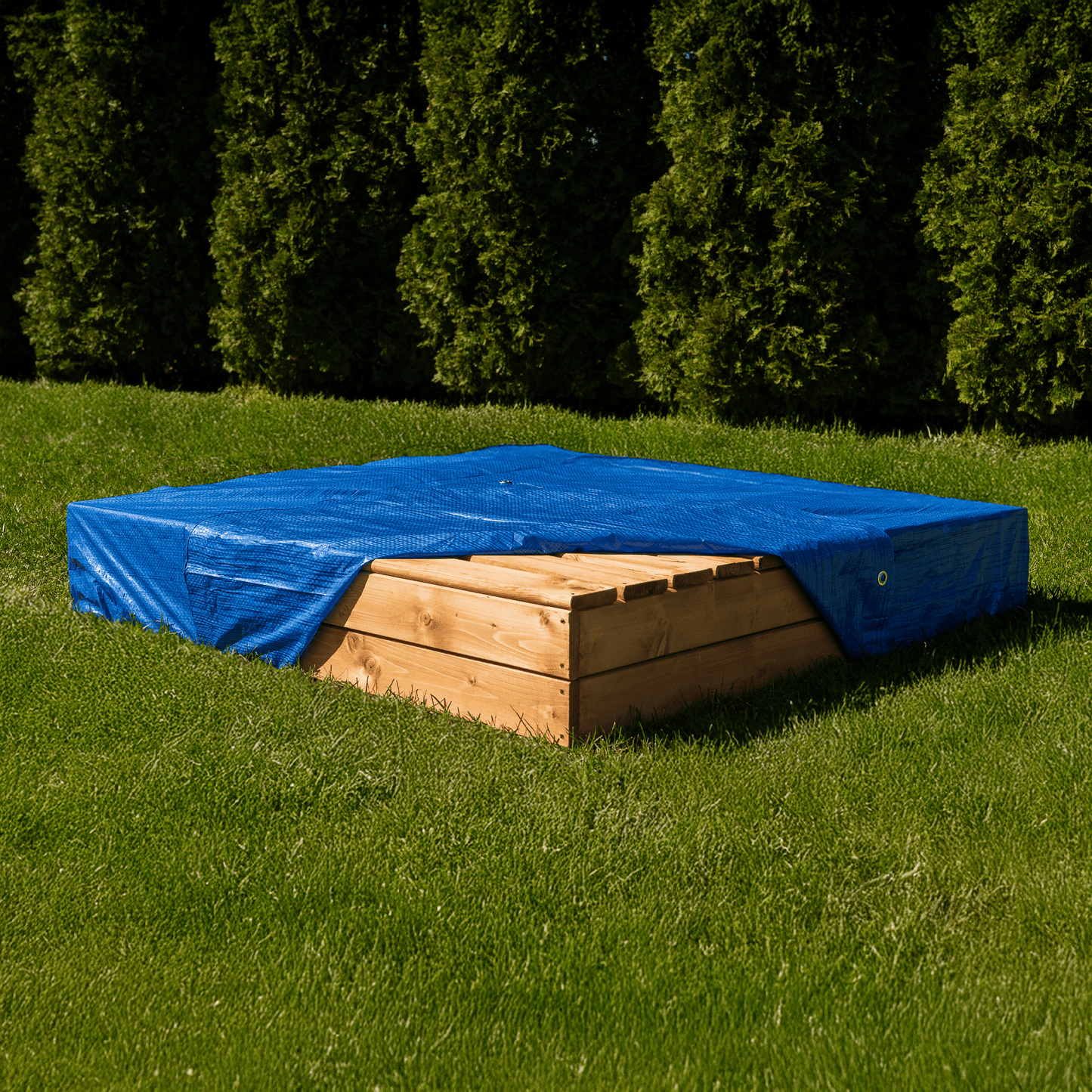 MAMOI Sandbox with cover 120x120 Sandbox Impregnated Sandbox with benches Wooden toy cover Benches 150x150-7