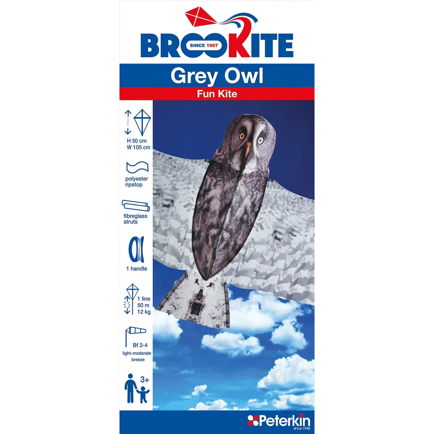 Brookite Grey Owl Kite