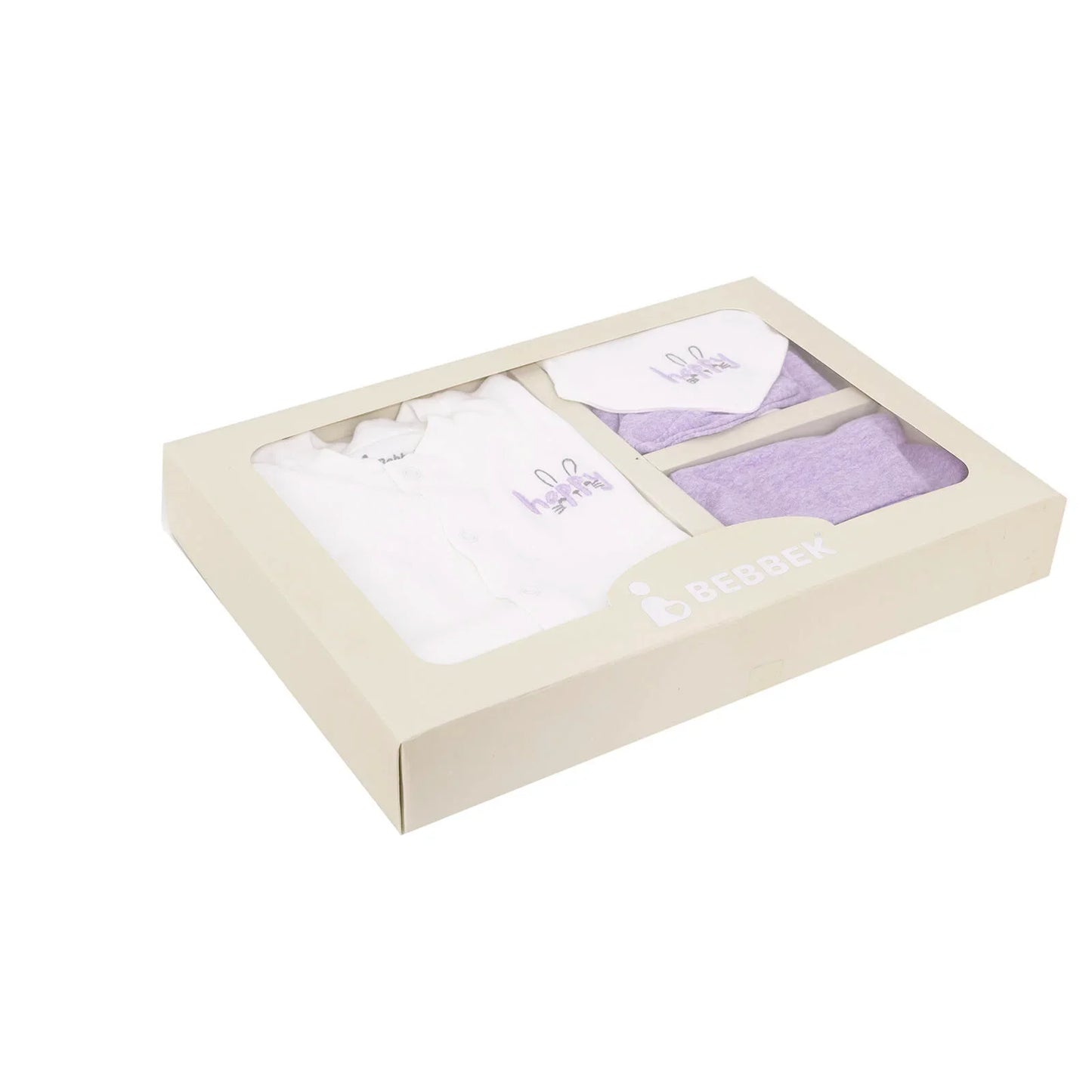Bebbek Baby Girl 5 pcs Newborn Gift Starter Set - Lilac
