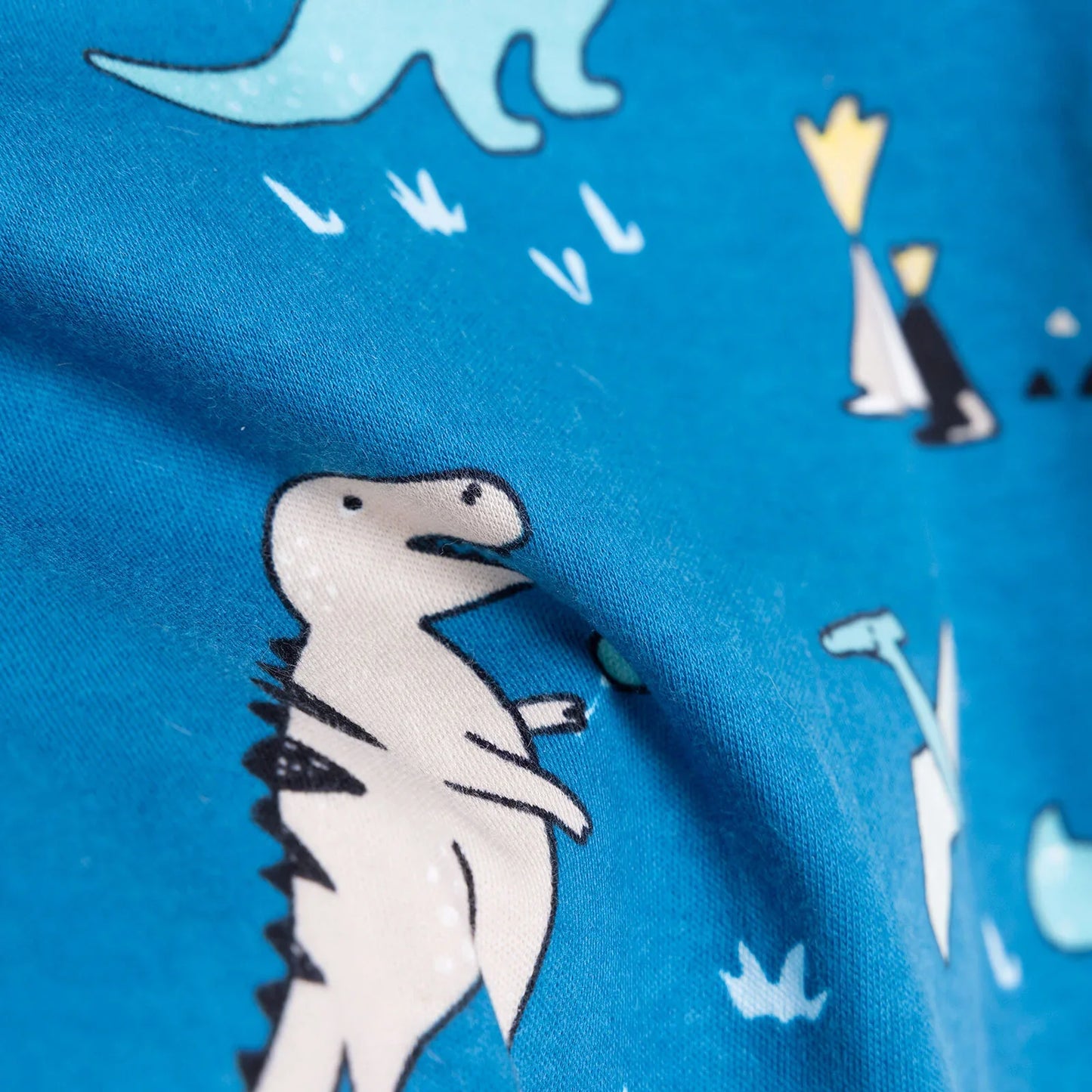 HelloBaby Boy Dino Printed Long Sleeve Bodysuit - Blue