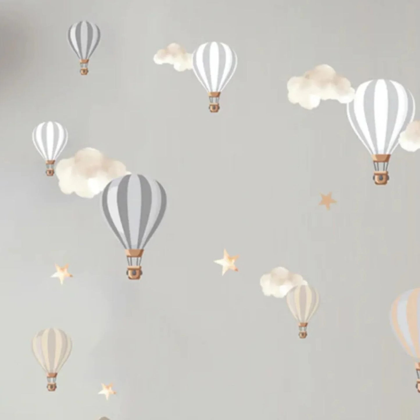 Live Vida Hot Air Balloons Wall Stickers A5 - Neutral