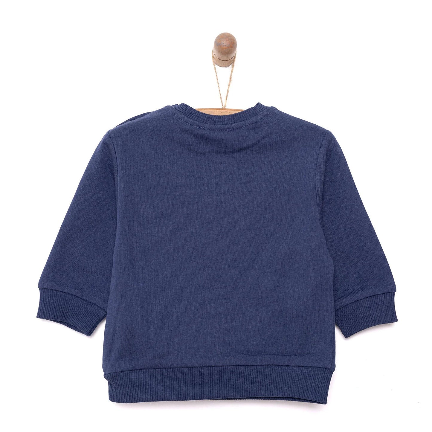 HelloBaby Basic Low Raised Lion Printed Sweatshirt - Navy Blue