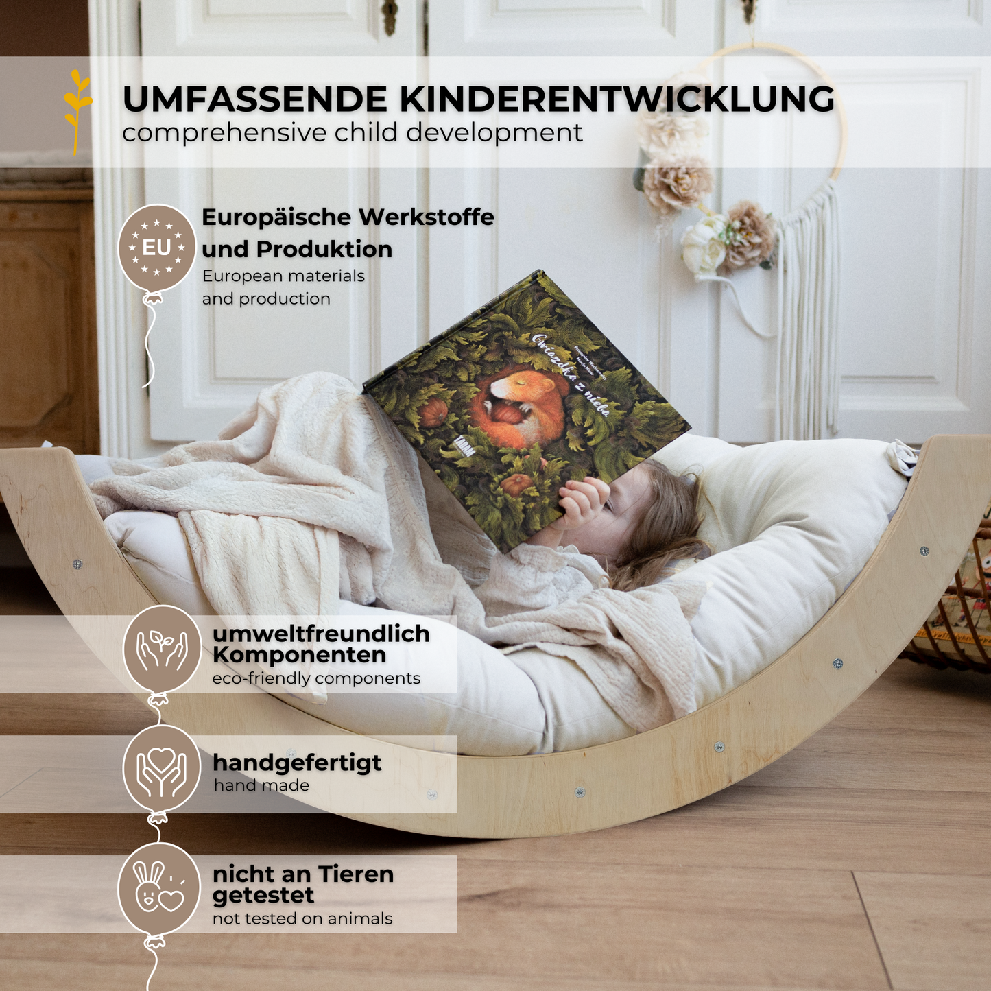 MAMOI® Climbing Frame Climbing Triangle Indoor 4 in 1 SET. Montessori climbing arch with cushions, indoor playground 1-3 years and slide for children.-3