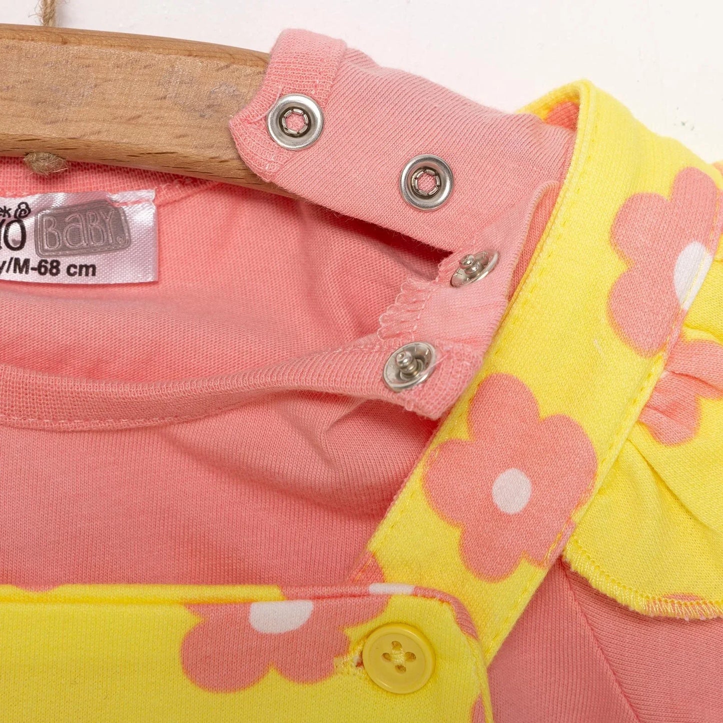 HelloBaby Girl Flowers Patterned Overall - Salmon