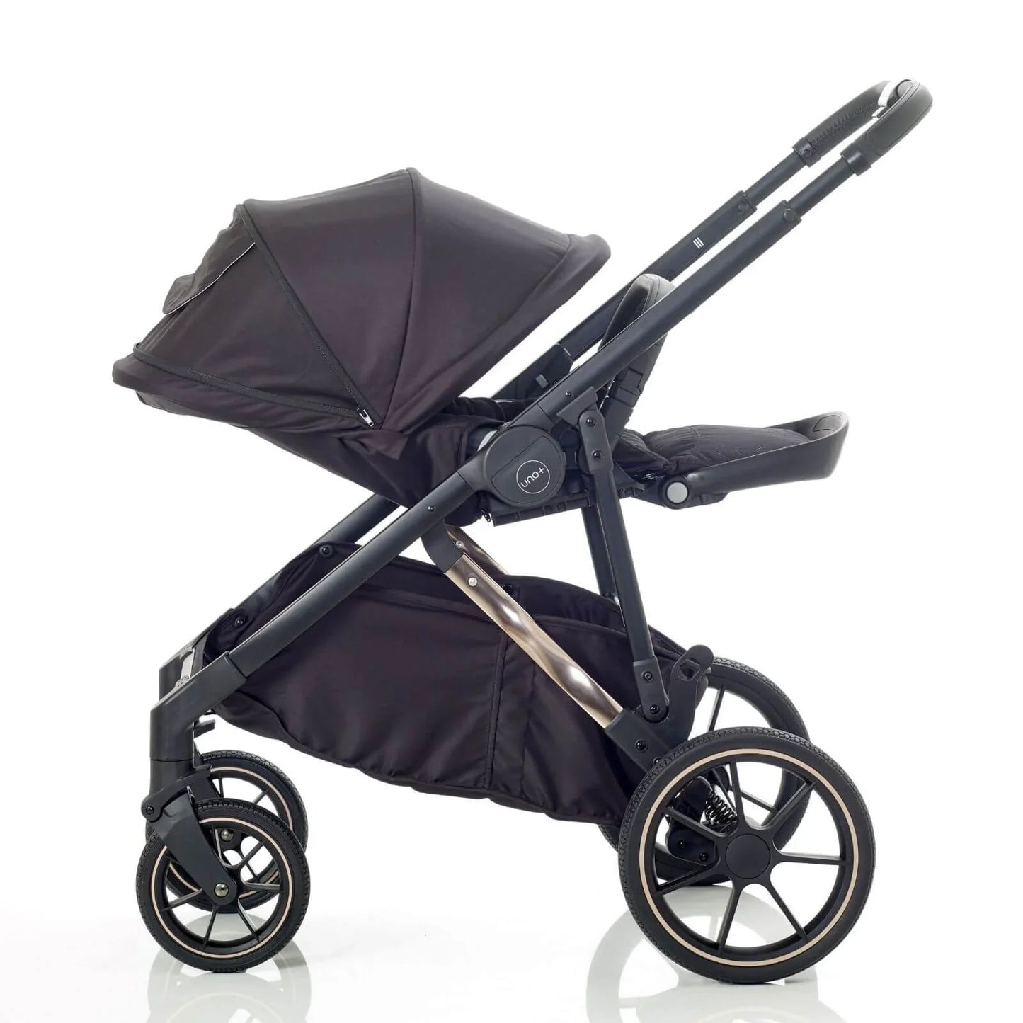Mee-Go UNO Plus 3-in-1 Travel System - Black/Chrome