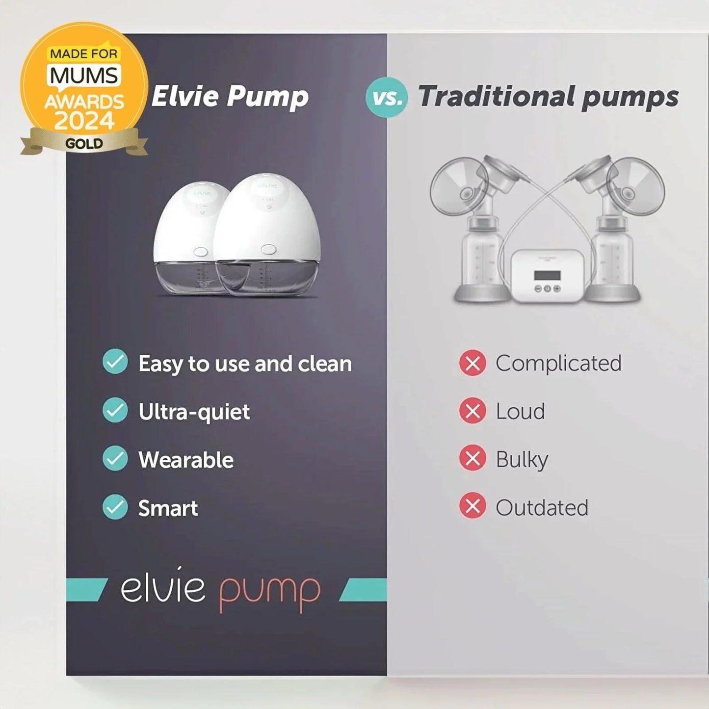 Elvie Pump Single Ultra-Quiet Wearable Electric Breast Pump
