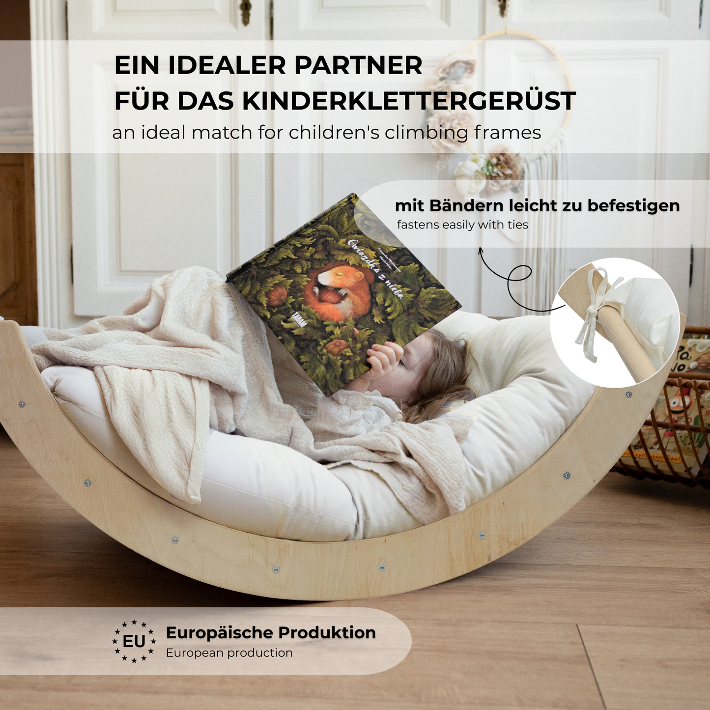 MAMOI® Cushion for toddler climbing frame indoor, Cushion for Baby kids climbing dome, Mat for wooden climbing triangle for children from 1/2/3 years-6