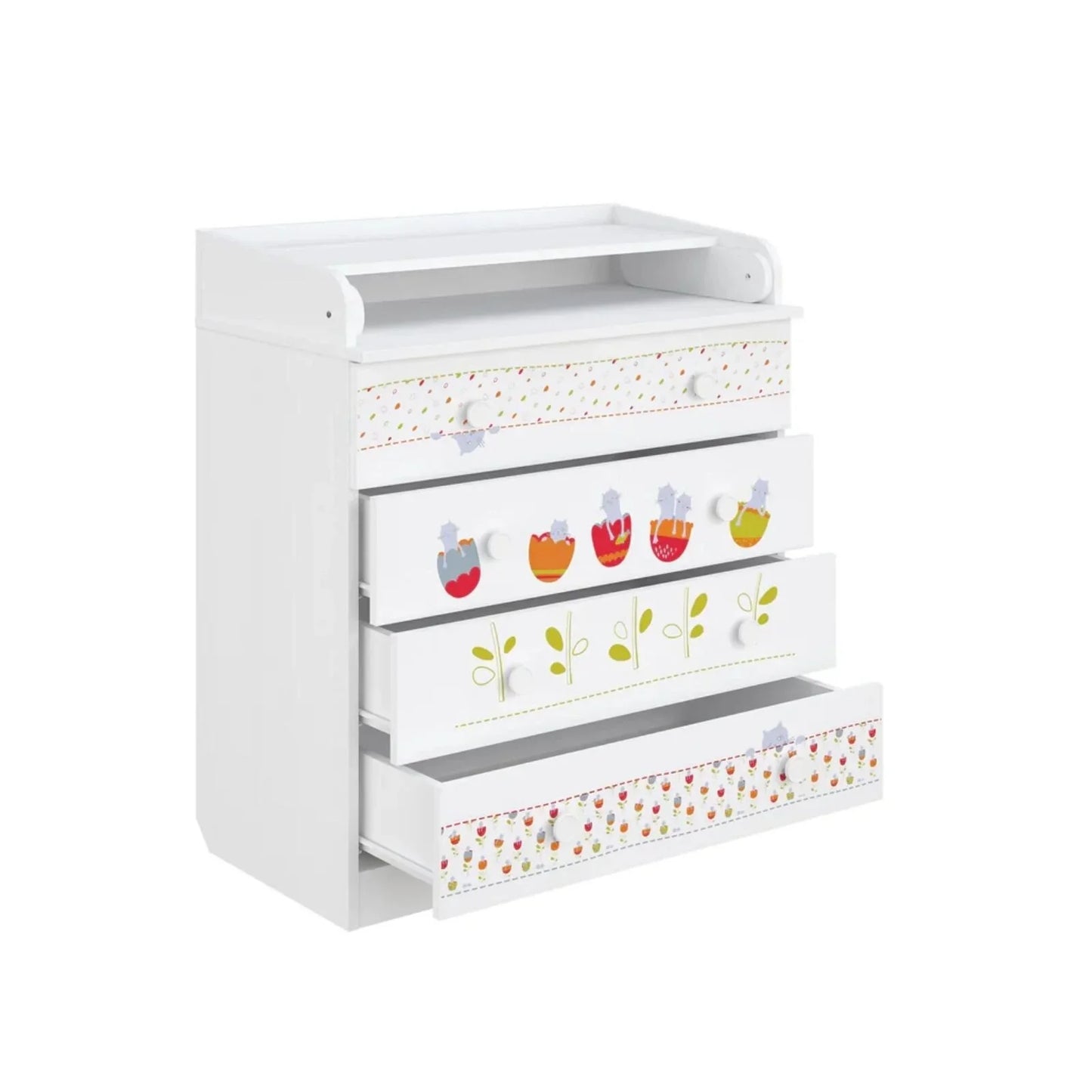 Shefa Kids 800 Changing Dresser - Sleepy Kittens
