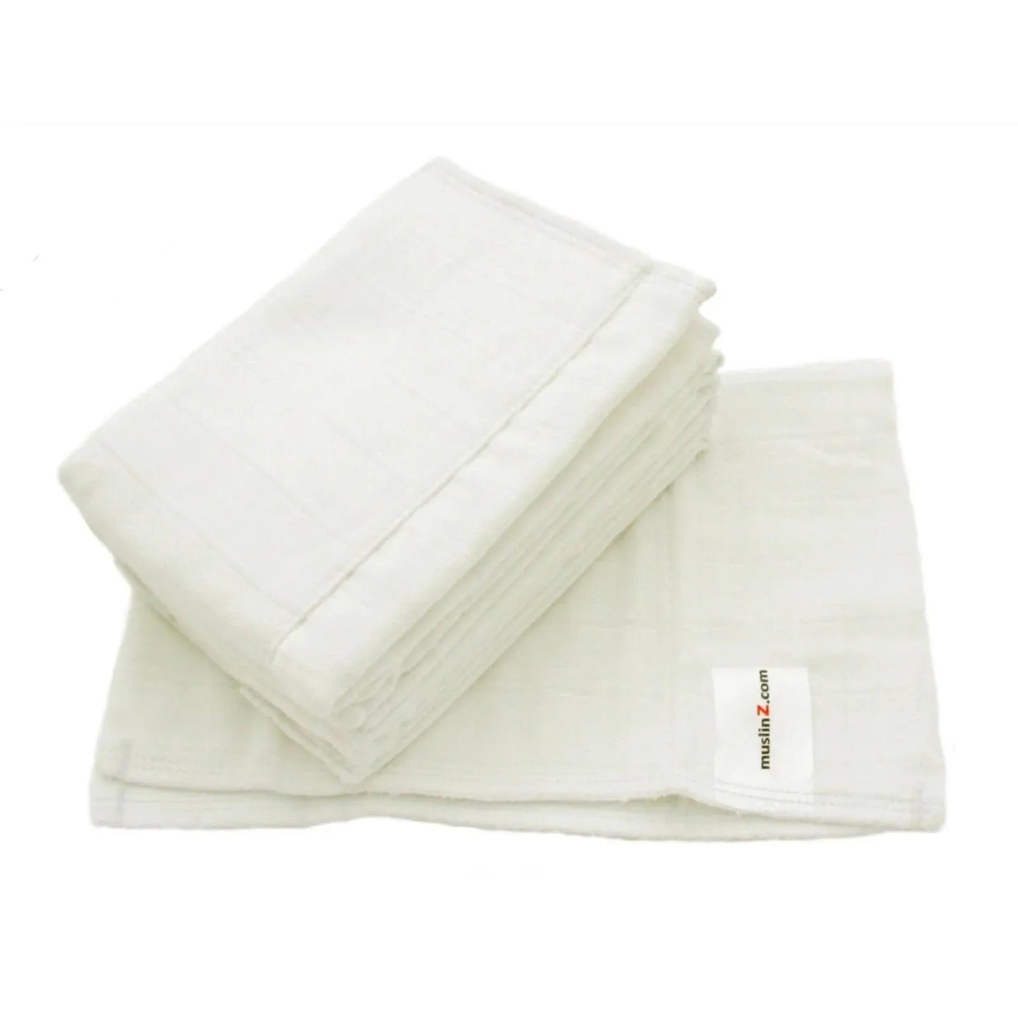 MuslinZ 6 Pcs Muslin Prefold - White