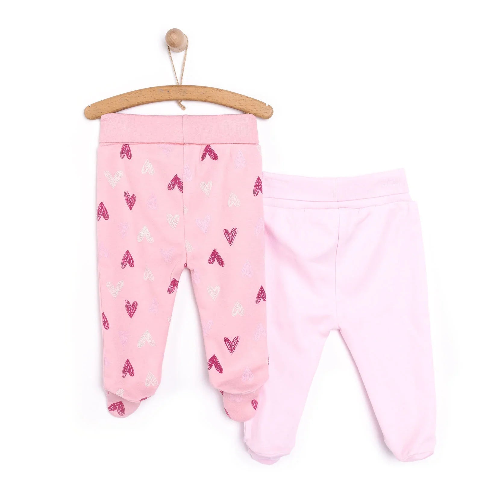 HelloBaby 2 Piece Footed Bottom - Dark Pink