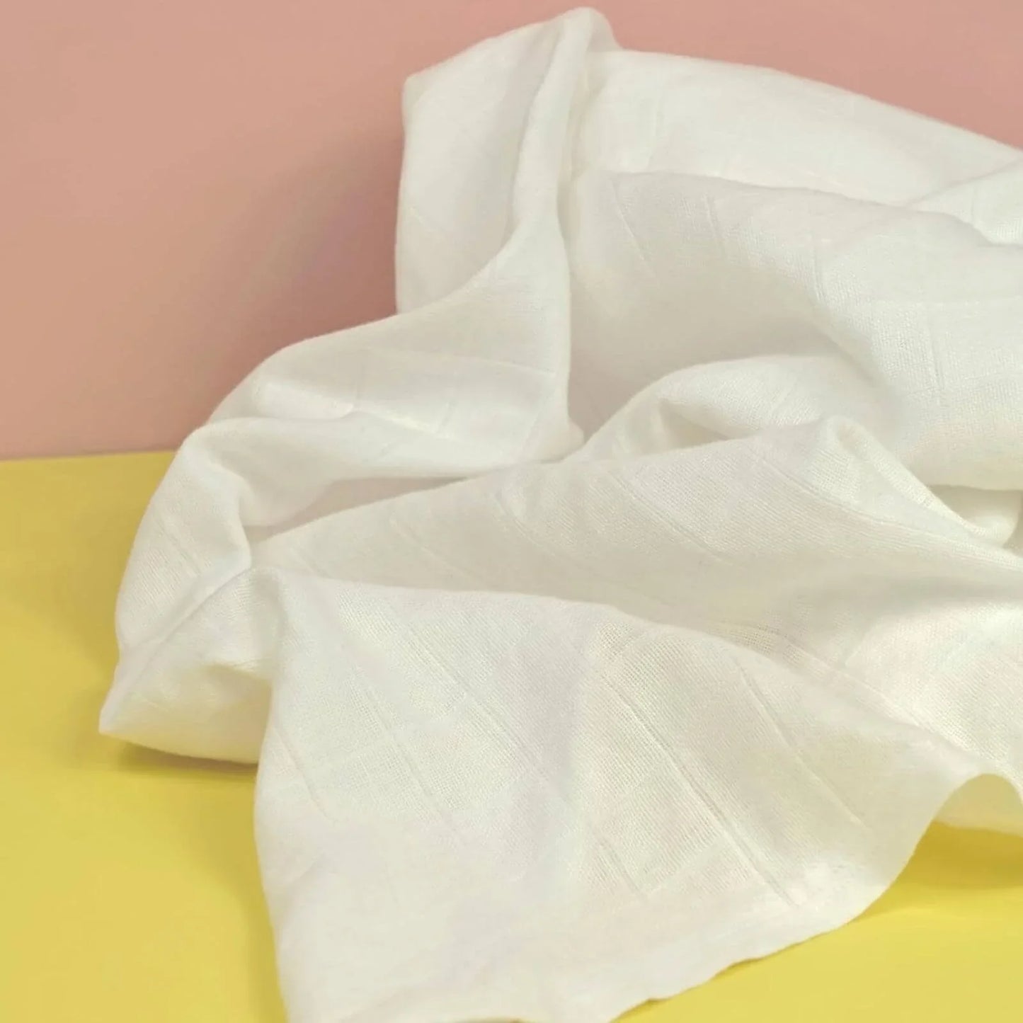 MuslinZ 3 Pack Bamboo/Organic Cotton Muslin Squares 70x70cm - White