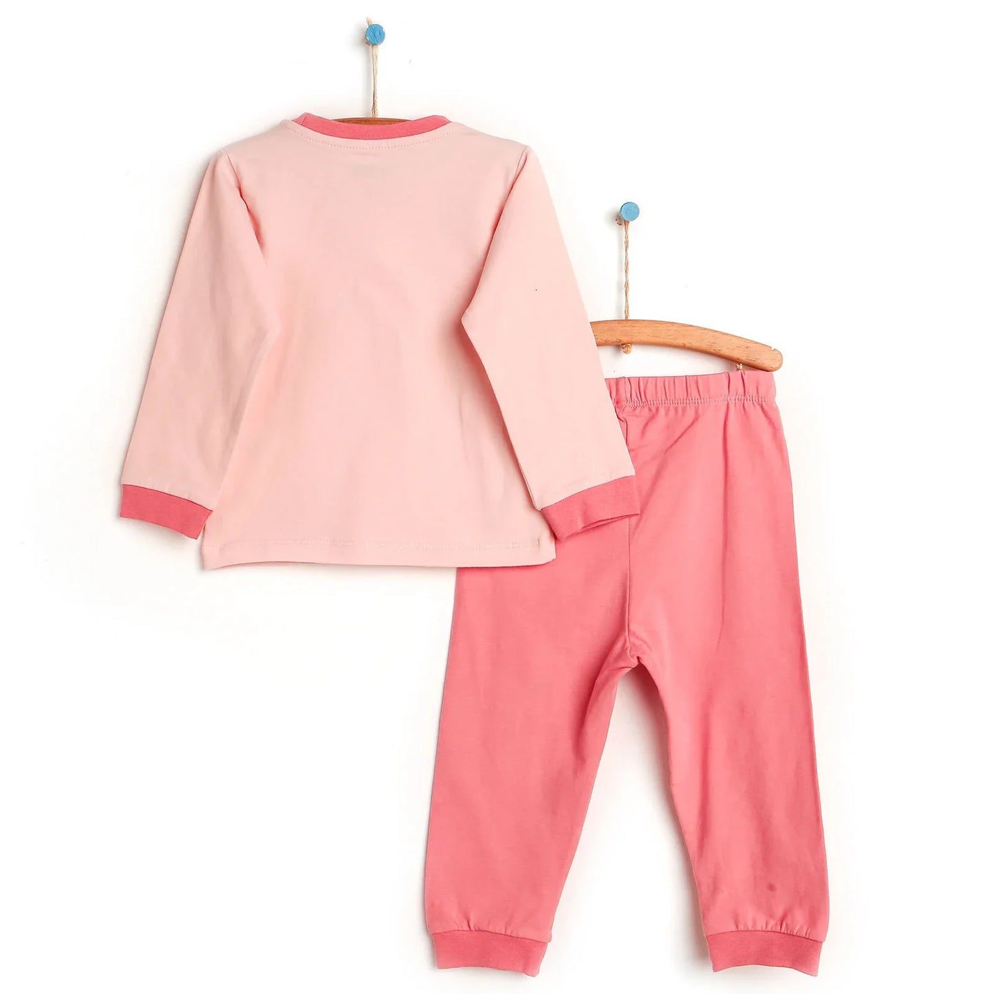HelloBaby Basic Collared Neck Pyjamas Set - Coral