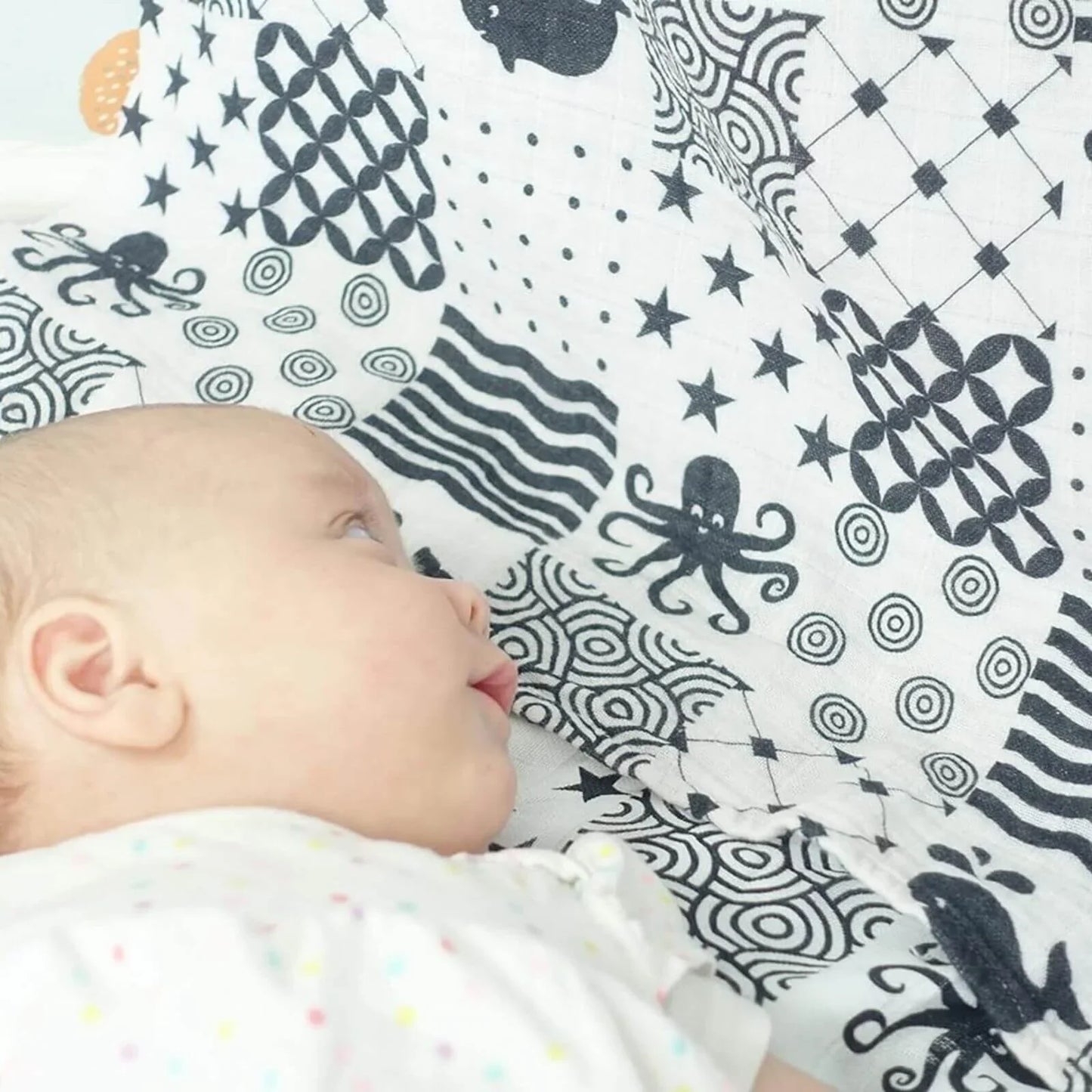 MuslinZ Bamboo/Organic Cotton Muslin Swaddle 120x120cm - Sensory