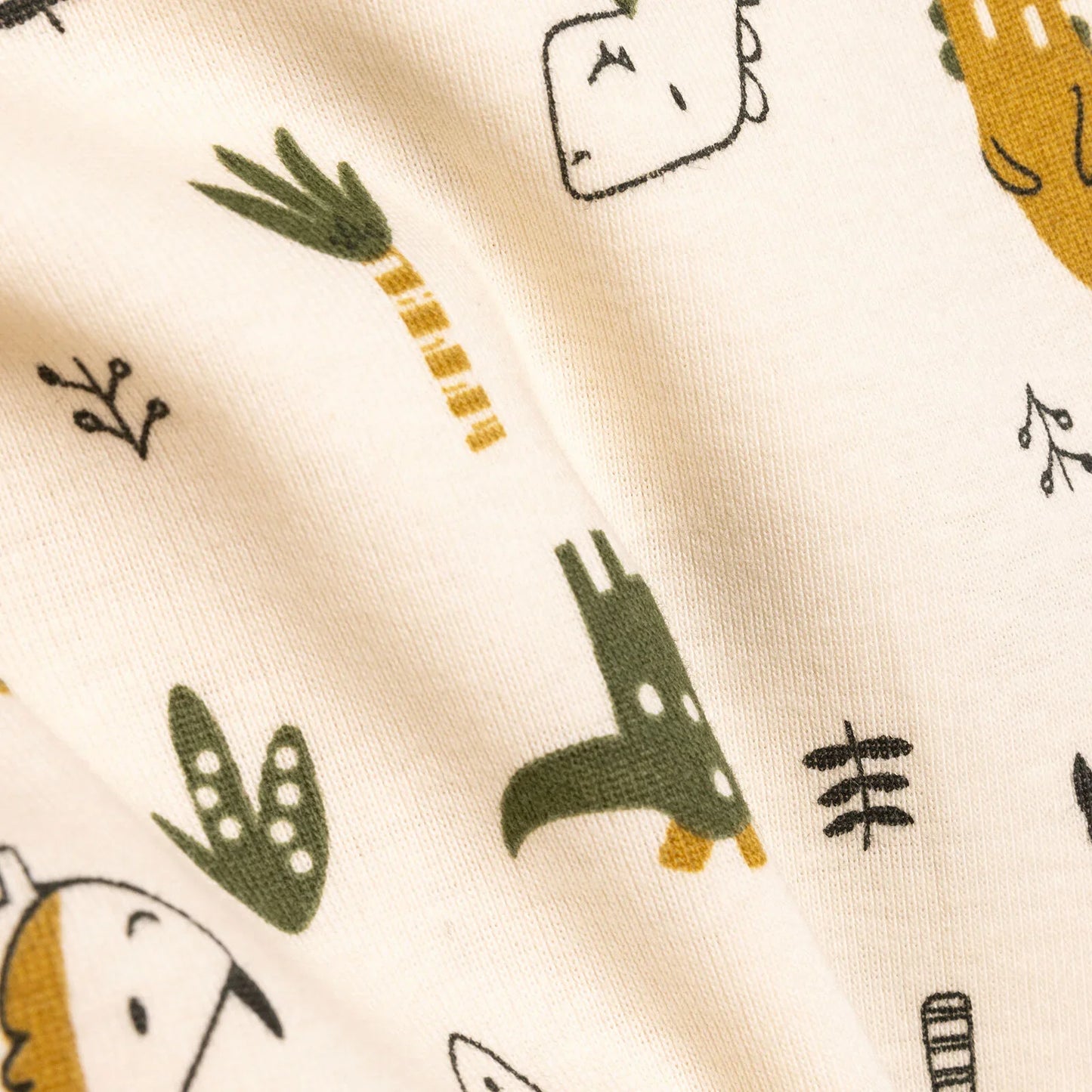 HelloBaby Boy Short Sleeve Bodysuit 2 pcs - Khaki